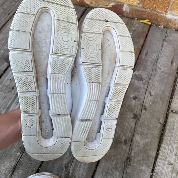 On Cloud The Roger Clubhouse Lace Up Low Top White Sneaker Shoes Mens Size 9 - Picture 6 of 8